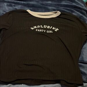 Exclusive Party Girl Black Shirt